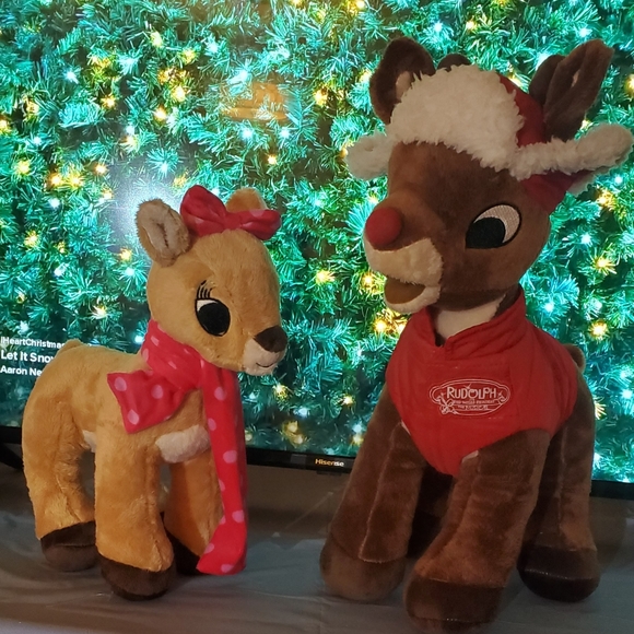 Rudolph and Clarice Reindeer Plush - Picture 1 of 2